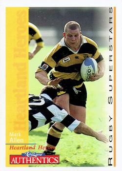 1995 Card Crazy Authentics Rugby Union NPC Superstars #31 Mark Allen Front